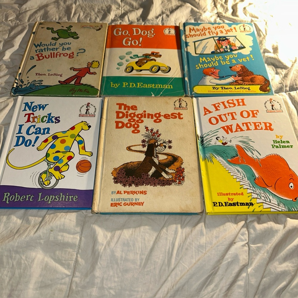 Lot Of 6 Beginner Books Hardcover Book Bundle